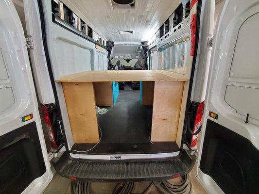 Ford Transit 148, Bed Platform Cabinets